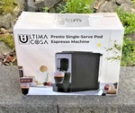 Ultima Cosa Presto Single-serve Pod Espresso Machine Nib Coffee Maker. Fixed Price $40.00.
