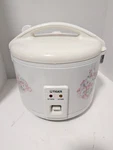 Tiger JNP-1500-FL 8-CUP Rice Cooker And Inner Floral White Tested Works. Fixed Price $71.95.