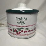 Little Dipper Rival Crock Pot Stoneware Mini Slow Cooker 32041 Cherries. Fixed Price $20.00.