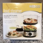Nesco ST-25, Food Steamer, Quart, 400 Watts, Clear, Stainless Steel Base New. Fixed Price $20.00.