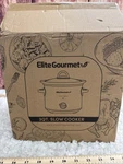 Elite Gourmet 3QT Slow Cooker Crock Pot New. Fixed Price $32.00.
