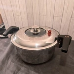 Ultrex 18/10 Stainless Steel Pressure Cooker Pot With Glass Lid Designed Usa. Fixed Price $49.99.