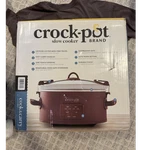 Crock-pot & Carry 6 Qt Slow Cooker Purple Locking Lid Dishwasher Safe. Fixed Price $53.72.