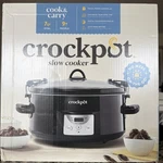Crock Pot 7 Qt & Carry Programmable Slow Cooker; Black, Oval, Locking Lid. Fixed Price $69.97.