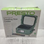 Presto 06016 6-QUART Nomad Traveling Slow Cooker Locking Lid Green Nob Complete. Fixed Price $119.00.