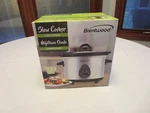 Brentwood SC-115S: 1.5 Quart Slow Cooker, 3 Settings Stainless Steel Silver. Fixed Price $13.99.