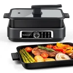 Slow Cooker, Techwood 1500W Electric Skillet 7.5-QUART Large, Black. Fixed Price $123.46.