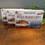 Pansaver Foil Electric Roaster Liners Boxes 34X16 Fit 16-22QT. Fixed Price $49.00.