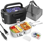 Ixiie Electric Lunch Box 80W For Adults, 1.5L Warmer With 2 Compartments. Fixed Price $35.02.