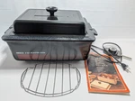 Vtg Nesco Quart Electric Roaster Oven Cooker #4104 W/ Insert & Manual Black. Fixed Price $59.95.