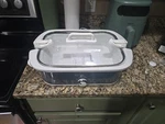 Crock-pot Casserole Slow Cooker New No Box 3.5 Quart Blue Travel Lid. Fixed Price $45.99.