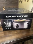 Ovente 3.5L Slow Cooker SL035ABR W/tempered Glass Lid! Stainless Steel. Fixed Price $45.00.