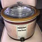 Rival Crock Pot Deep Fryer With Lid And Basket Model 9850. Vintage 1982. Fixed Price $29.80.