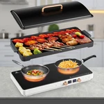 Induction Cooktop 2 Burners, 1800W Countertop With Removable Griddle Pan. Fixed Price $182.28.