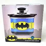 Batman Mini Crock Pot .65 Quart Glass Lid Stone Dc Comics Dorm Kitchen Nib. Fixed Price $23.87.