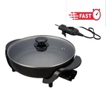 12" Ceramic Skillet, Black, Nonstick, 1200W, Dishwasher Safe. Fixed Price $34.55.