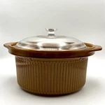 Rival D-256-762 Crockpot Slow Cooker Replacement Part Brown Insert And Glass Lid. Fixed Price $25.00.