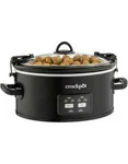 Crock-pot 6 Quart Slow Cooker And Carry Black Stainless Steel New. Fixed Price $54.99.