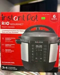 Instant Pot Rio Gourmet 6 Qt Multi-cooker Stainless Steel Digital Timer. Fixed Price $85.00.