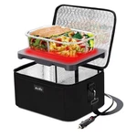 Aotto Heated Lunch Box Food Warmer 12V 24V 2-IN-1 For Car, Black. Fixed Price $49.70.