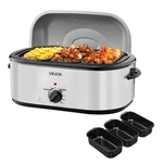 Vevor Electric Roaster Oven 24QT Roasting Pan With 3 Bin Buffet Server. Fixed Price $92.90.