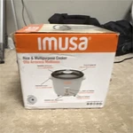 Imusa Rice & Multipurpose Cooker GAU-00013 White Cup Aluminum Glass Lid. Fixed Price $27.46.