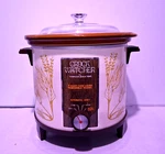 Vtg Hamilton Beach Crock Watcher 6 Qt Slow Cooker Model 417 Herb Pattern Works. Fixed Price $79.99.