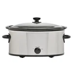6 Qt Manual Slow Cooker, Stainless Steel Suitable For Kitchen Households. Fixed Price $29.62.