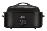 Eco+chef 14 Qt Turkey Roaster Oven W/ Removable Enamel Pan & Ss Rack, Black Nib. Fixed Price $90.68.