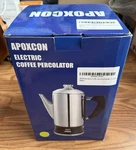 Apoxcon Electric Coffee Percolator Stainless Steel 12 Cup 1.8L Green. Fixed Price $79.99.
