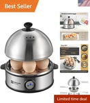 Electric Egg Cooker, All Stainless Steel 7 Capacity Boiler, 360W, Har.... Fixed Price $75.18.