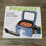 Presto 06017 8-QUART Nomad Traveling Slow Cooker, Blue. Fixed Price $109.97.