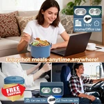 Cdbeee Electric Lunch Box 1.5L Blue 100W 3-IN-1 Food Warmer. Fixed Price $39.89.