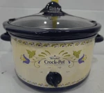 Rival Crock-pot 1.5 Qt Stoneware Slow Cooker, Beige/blue, Temp Control, 4. Fixed Price $25.50.