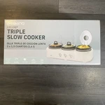 Ambiano Triple Slow Cooker White : 3 X 1.5 Qt New Sealed. Fixed Price $49.99.