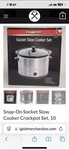 New Snap-on Socket Slow Cooker Crockpot Set 10 Piece Kit SSX19P127. Fixed Price $200.00.