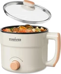 Stariver 1.5L Electric Hot Pot With Dual Power - Mini Portable White. Fixed Price $46.93.