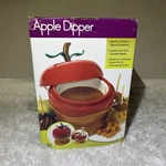 Electric Apple-shaped Fondue Pot, Red/brown/green/white, Ceramic, Easy Clean. Fixed Price $30.00.