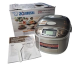 Zojirushi NS-TSC10A Micom Rice Cooker & Warmer 5.5-CUPS Stainless Gray Open Box. Fixed Price $179.95.