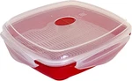 Vented Microwave Steamer Cooks Vegetables Fish Meats Poultry Rice Bpa Free Red. Fixed Price $16.29.