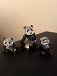 Swarovski Crystal Scs Pandas Collection Set *missing Box*. Fixed Price $199.99.