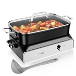 Autucu 10 Quart Slow Cooker N21NA - Ceramic Coating Oven Safe 450F. Fixed Price $209.99.