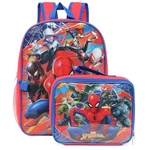 Ruz Spiderman Boys 16 Inch Backpack With Removable Matching Lunch Box Set.... Fixed Price $22.99.