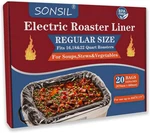 Electric Roaster Liners 34X18 Inch 20 Pack Disposable Fits 16-22 Qt. Fixed Price $20.28.