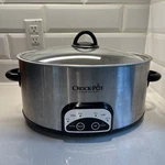 Crock-pot Quart Heat Base & Lid Only, Works, Model SCCPVP600-S-A. Fixed Price $30.00.
