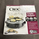 Crock-pot Triple Dipper SCRTD305-BS 1 Quart Crocks Lazy Susan Host Super Bowl. Fixed Price $149.99.