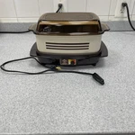 Vintage West Bend Slow Cooker 6QT - Brown Stripe Model 5275 W/ Rack , Lid Cord. Fixed Price $34.99.