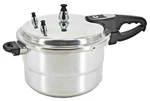Aluminum Pressure Cooker With Steamer 4.2/5.2/7.39/9.5/11.6 Quart, Silver. Fixed Price $103.83.