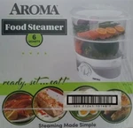 Aroma 6 Quart Stackable Food Steamer Whitenew Dishwasher Safe. Fixed Price $29.99.