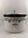 Rival 3355 Gp Qt Slow Cooker White Green Purple Grapes Stoneware & Lid. Fixed Price $75.00.